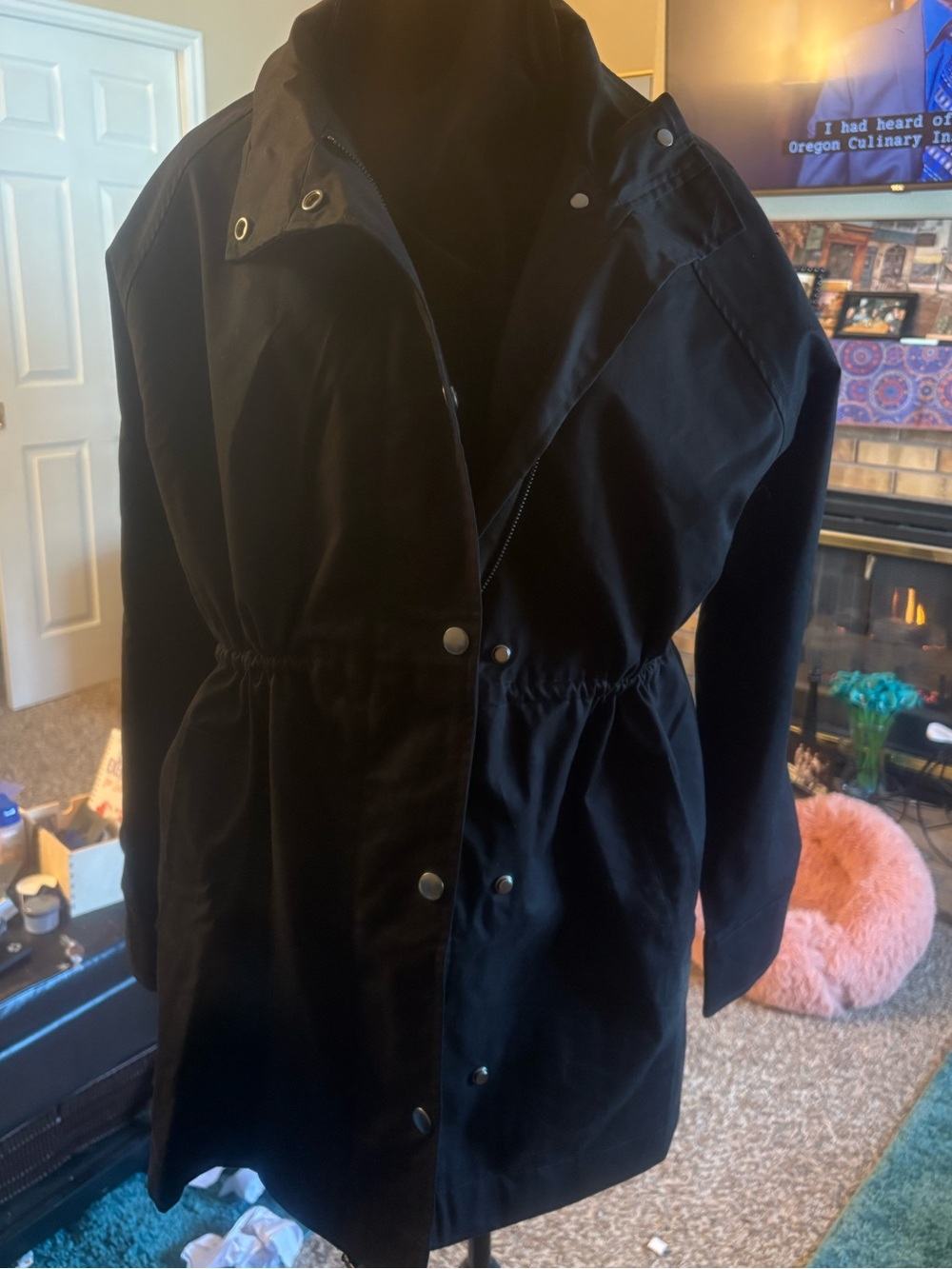 Women’s  Black Casual lined Drawstring Waist Jacket by A New Day